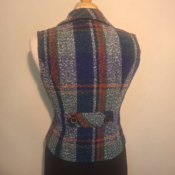 CAbi Wool Blend Tweed Double Breasted Vest SZ XS - Picture 7 of 11
